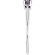 Sterling Silver Lab-Grown Alexandrite Ring