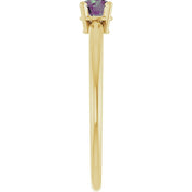 14K Yellow Lab-Grown Alexandrite Ring