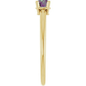 14K Yellow Lab-Grown Alexandrite Ring
