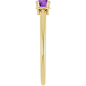 14K Yellow Natural Amethyst Ring