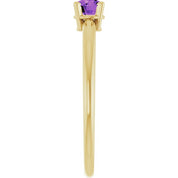 14K Yellow Natural Amethyst Ring