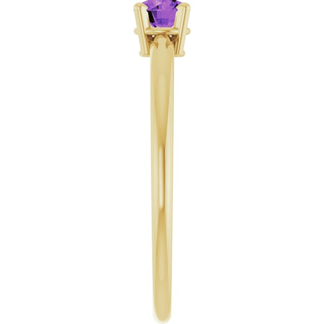 14K Yellow Natural Amethyst Ring