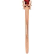 14K Rose Natural Mozambique Garnet Ring