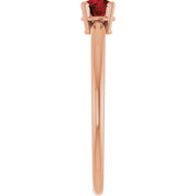 14K Rose Natural Mozambique Garnet Ring