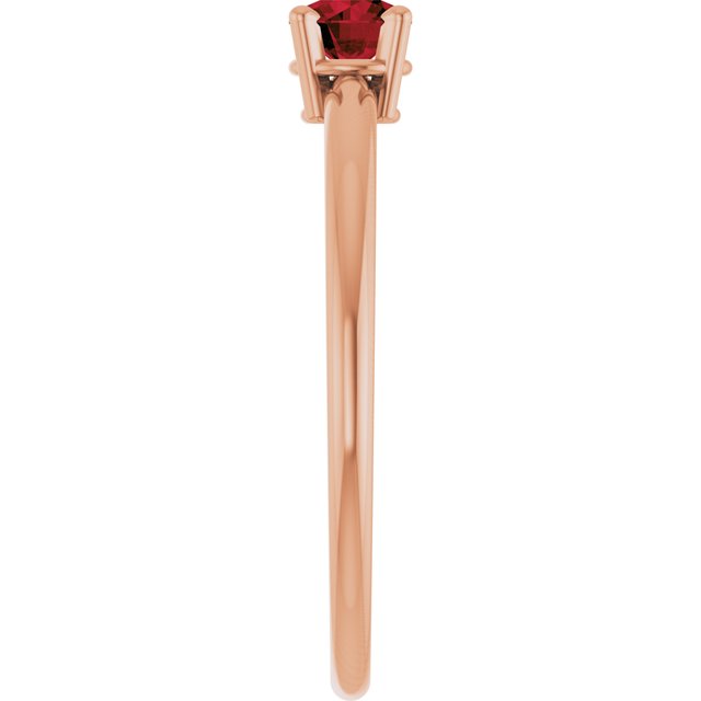 14K Rose Natural Mozambique Garnet Ring