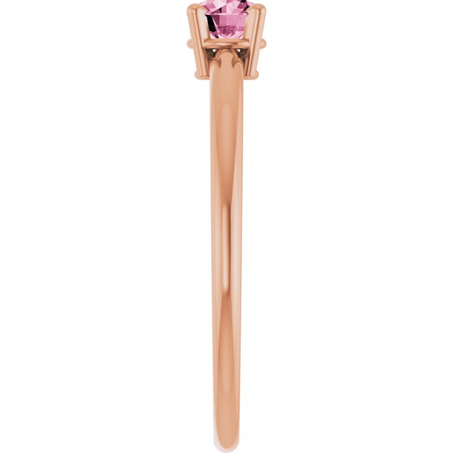 14K Rose Natural Pink Tourmaline Ring