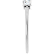 Sterling Silver Natural White Sapphire Ring