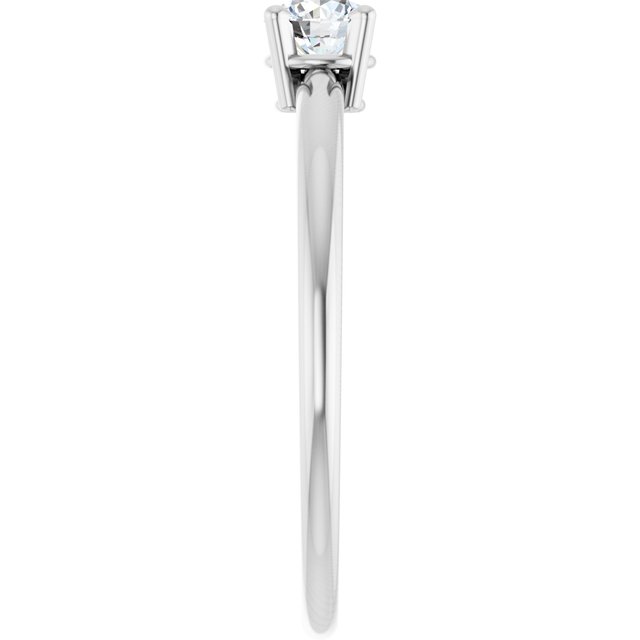 Sterling Silver Natural White Sapphire Ring