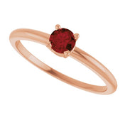 14K Rose Natural Mozambique Garnet Ring