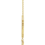 14K .08 CTW Natural Diamond Miraculous Mary 18" Necklace