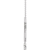 Sterling Silver .08 CTW Natural Diamond Miraculous Mary 18" Necklace