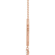 14K .08 CTW Natural Diamond Miraculous Mary 18" Necklace