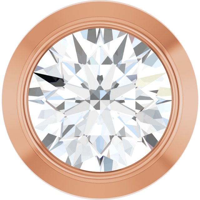 14K Rose 1/10 CT Lab-Grown Diamond Slide Pendant