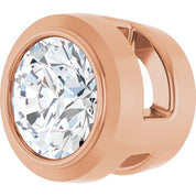 14K Rose 1/10 CT Lab-Grown Diamond Slide Pendant
