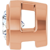 14K Rose 1/10 CT Lab-Grown Diamond Slide Pendant