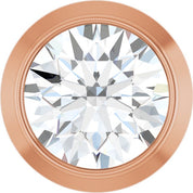14K Rose 1/6 CT Lab-Grown Diamond Slide Pendant