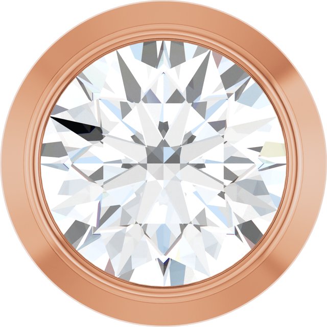 14K Rose 1/6 CT Lab-Grown Diamond Slide Pendant