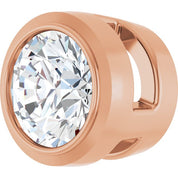 14K Rose 1/6 CT Lab-Grown Diamond Slide Pendant