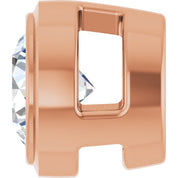 14K Rose 1/6 CT Lab-Grown Diamond Slide Pendant