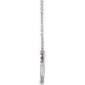 14K .08 CTW Natural Diamond Petite Wishbone 18" Necklace