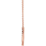 14K .08 CTW Natural Diamond Petite Wishbone 18" Necklace
