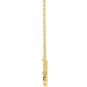14K 1/5 CTW Natural Diamond Fringe Bar 18" Necklace