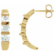 14K Yellow 1 3/8 CTW Lab-Grown Diamond Earrings