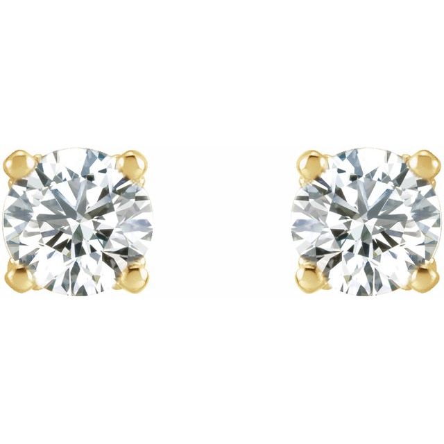 14K Yellow 1/2 CTW Lab-Grown Diamond Stud Earrings