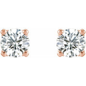 14K Rose 1/2 CTW Lab-Grown Diamond Stud Earrings