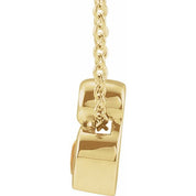 14K Yellow 5x3 mm Pear Natural Citrine & .03 CT Natural Diamond 16-18" Necklace