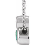 Sterling Silver 5x3 mm Oval Lab-Grown Alexandrite & .03 CT  Natural Diamond 16-18" Necklace