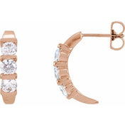 14K Rose 9/10 CTW Lab-Grown Diamond Earrings