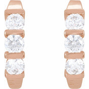14K Rose 1 3/8 CTW Lab-Grown Diamond Earrings