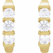14K Yellow 1 3/8 CTW Lab-Grown Diamond Earrings