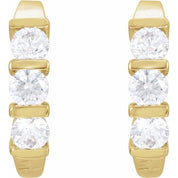 14K Yellow 9/10 CTW Lab-Grown Diamond Earrings