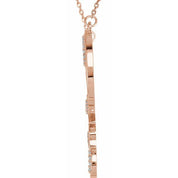 14K Rose 1/8 CTW Natural Diamond Infinity-Inspired Love Heart 18" Necklace