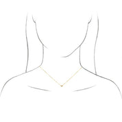 14K Yellow Lab-Grown Emerald Solitaire 16" Necklace