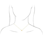 18K Yellow Gold-Plated Sterling Silver Engravable Heart 16-18" Necklace
