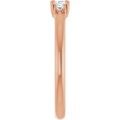 14K Rose 1/3 CTW Natural Diamond Stackable Ring