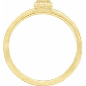 14K Yellow Natural Aquamarine Family Stackable Ring