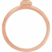 14K Rose Natural Ruby Family Stackable Ring