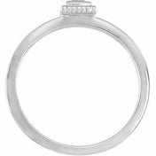 14K White Natural Ruby Family Stackable Ring
