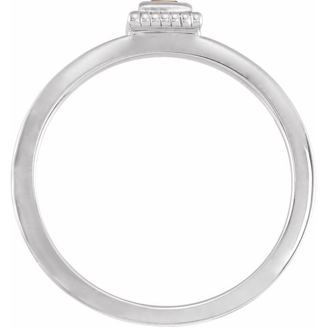 Sterling Silver Natural Ruby Family Stackable Ring