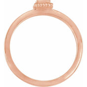 14K Rose Natural Citrine Family Stackable Ring