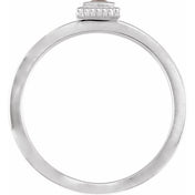 Sterling Silver Natural Amethyst Family Stackable Ring