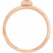 14K Rose Natural Amethyst Family Stackable Ring