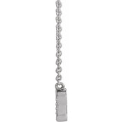 Sterling Silver .025 CTW Natural Diamond Butterfly 18" Necklace