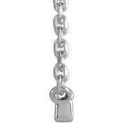 Sterling Silver .07 CTW Natural Diamond French-Set Bar 18" Necklace
