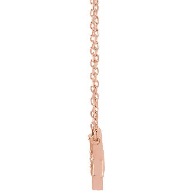 14K Rose .03 CT Natural Diamond Star of David 16" Necklace
