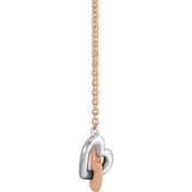 14K Interlocking Heart 16" Necklace